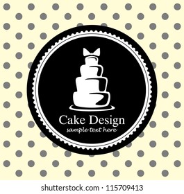 card with sweet wedding cake