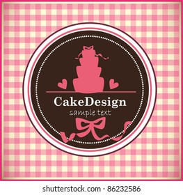 card with sweet wedding cake