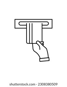 card swipe icon, vector best line icon.