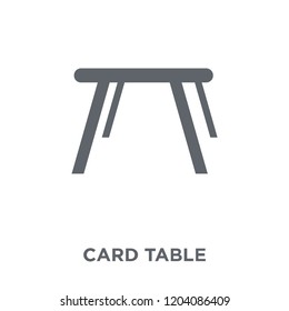 Card Table icon. Card Table design concept from Furniture and household collection. Simple element vector illustration on white background.