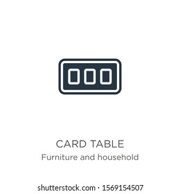 Card table icon vector. Trendy flat card table icon from furniture and household collection isolated on white background. Vector illustration can be used for web and mobile graphic design, logo, eps10