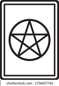 card tarot star icon vector