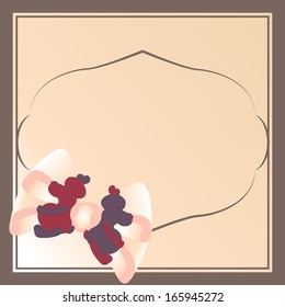card with Teddy bear