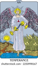 KARTE "TEMPERANCE": WIE WIRD DAS 14. MAJOR ARCANUM TAROT AUSGESTALTET?