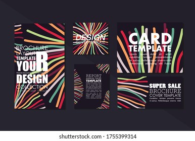 Card template abstract vector illustration design wallpaper background collection