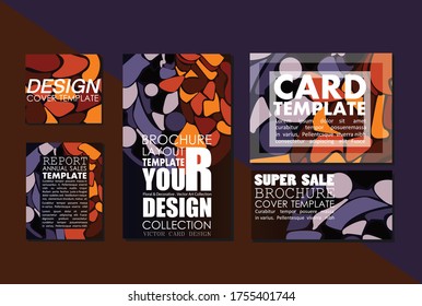 Card template abstract vector illustration design wallpaper background collection