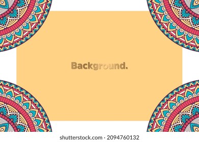 Card template banner with mandala