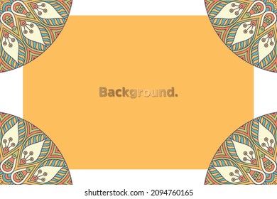 Card template banner with mandala