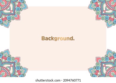 Card template banner with mandala