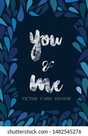 Card template blue color vector illustration design