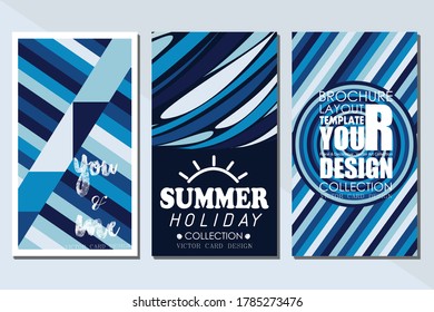 Colección de fondo de fondo de fondo de papel pintado azul de la plantilla de la tarjeta