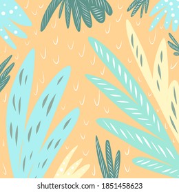 Plantilla de tarjeta con cactus. Ilustración Hand Drawn. Hora de verano.