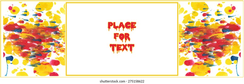 Card template with colorful splash 