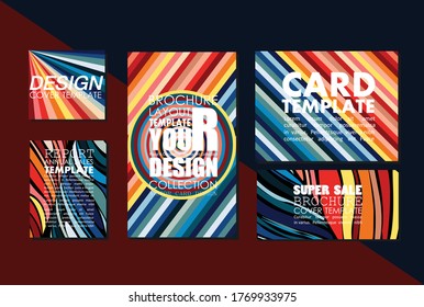 Colección de fondo de fondo de fondo de fondo de diseño de ilustración de vectores coloridos de plantilla de tarjeta