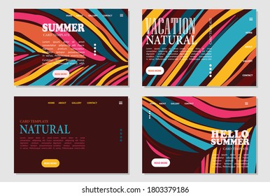Colección de fondo de fondo de fondo de fondo de diseño de ilustración de vectores coloridos de plantilla de tarjeta