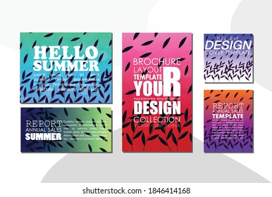 Card template colorful vector illustration design wallpaper background collection