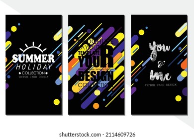 farbige Kartenvorlage, Vektorgrafik-Design, Hintergrundkollektion