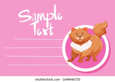 Kartenvorlage mit süßer Katzengrafik