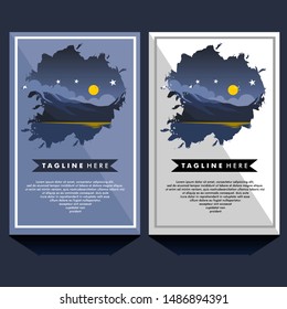 card template design for brochure and professional advertising