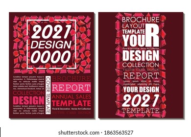 Card template diamonds red color vector illustration design wallpaper background collection