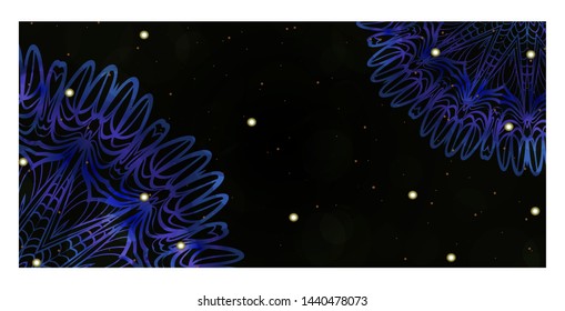 Card Template With Floral Mandala Pattern. Business Card For Fitness Center, Sport Emblem, Meditation Class. Vector Illustration. 