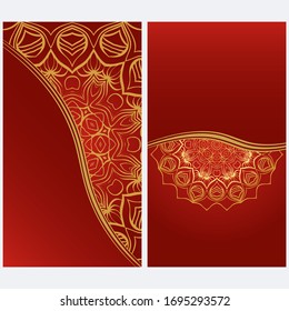 Plantilla De Tarjeta Con Patrón De Mandala Floral. Tarjeta De Negocios Para Gimnasio, Sport Emblem, Clase De Meditación. Ilustración vectorial