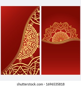 Plantilla De Tarjeta Con Patrón De Mandala Floral. Tarjeta De Negocios Para Gimnasio, Sport Emblem, Clase De Meditación. Ilustración vectorial