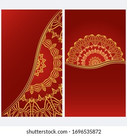 Card Template With Floral Mandala Pattern. Business Card For Fitness Center, Sport Emblem, Meditation Class. Vector Illustration