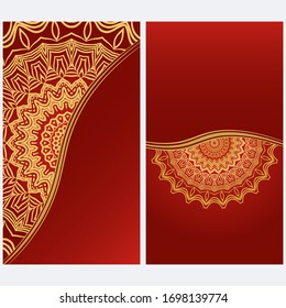 Plantilla De Tarjeta Con Patrón De Mandala Floral. Tarjeta De Negocios Para Gimnasio, Sport Emblem, Clase De Meditación. Ilustración vectorial