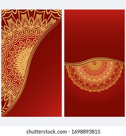 Plantilla De Tarjeta Con Patrón De Mandala Floral. Tarjeta De Negocios Para Gimnasio, Sport Emblem, Clase De Meditación. Ilustración vectorial
