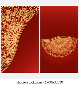 Card Template With Floral Mandala Pattern. Business Card For Fitness Center, Sport Emblem, Meditation Class. Vector Illustration