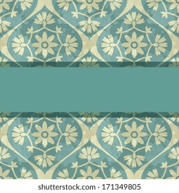 Card template in grunge style