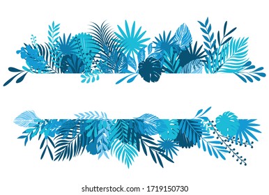 Card template leaf blue color vector illustration design wallpaper background