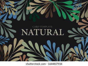 Card template leaf pattern vector illustration design wallpaper background