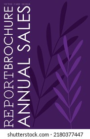 Card template leaf violet color vector illustration design wallpaper background collection