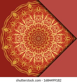 Card Template With Mandala Pattern. For Business Card, Meditation Class. Illustration. Vector