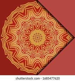 Card Template With Mandala Pattern. For Business Card, Meditation Class. Illustration. Vector