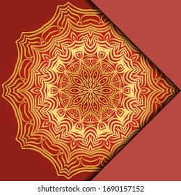 Card Template With Mandala Pattern. For Business Card, Meditation Class. Illustration. Vector