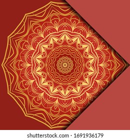 Card Template With Mandala Pattern. For Business Card, Meditation Class. Illustration. Vector