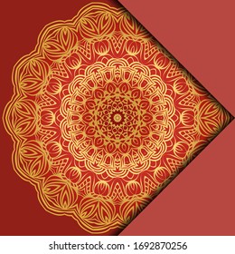 Card Template With Mandala Pattern. For Business Card, Meditation Class. Illustration. Vector