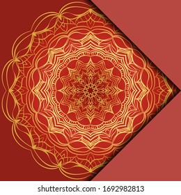 Card Template With Mandala Pattern. For Business Card, Meditation Class. Illustration. Vector