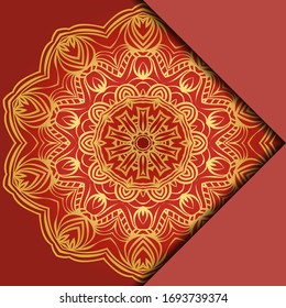 Card Template With Mandala Pattern. For Business Card, Meditation Class. Illustration. Vector