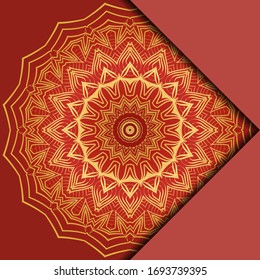 Card Template With Mandala Pattern. For Business Card, Meditation Class. Illustration. Vector