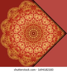 Card Template With Mandala Pattern. For Business Card, Meditation Class. Illustration. Vector