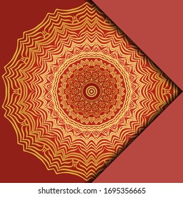 Card Template With Mandala Pattern. For Business Card, Meditation Class. Illustration. Vector