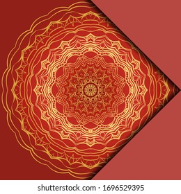 Plantilla De Tarjeta Con Patrón Mandala. Para tarjeta de visita, clase de meditación.  Ilustración. Vector