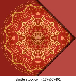 Card Template With Mandala Pattern. For Business Card, Meditation Class. Illustration. Vector