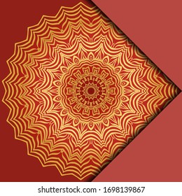 Card Template With Mandala Pattern. For Business Card, Meditation Class. Illustration. Vector