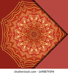 Kartenvorlage mit Mandala-Muster. Für Visitenkarte, Meditationsklasse. Illustration. Vektorillustration
