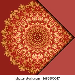 Card Template With Mandala Pattern. For Business Card, Meditation Class. Illustration. Vector